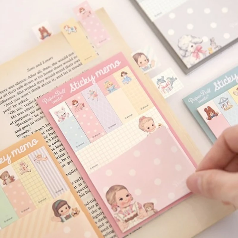 Gift Cute Doll Sweet British Note Message Paper Lovely Memo Pad N Times Kawai Stationery Office School Supplies Accessories