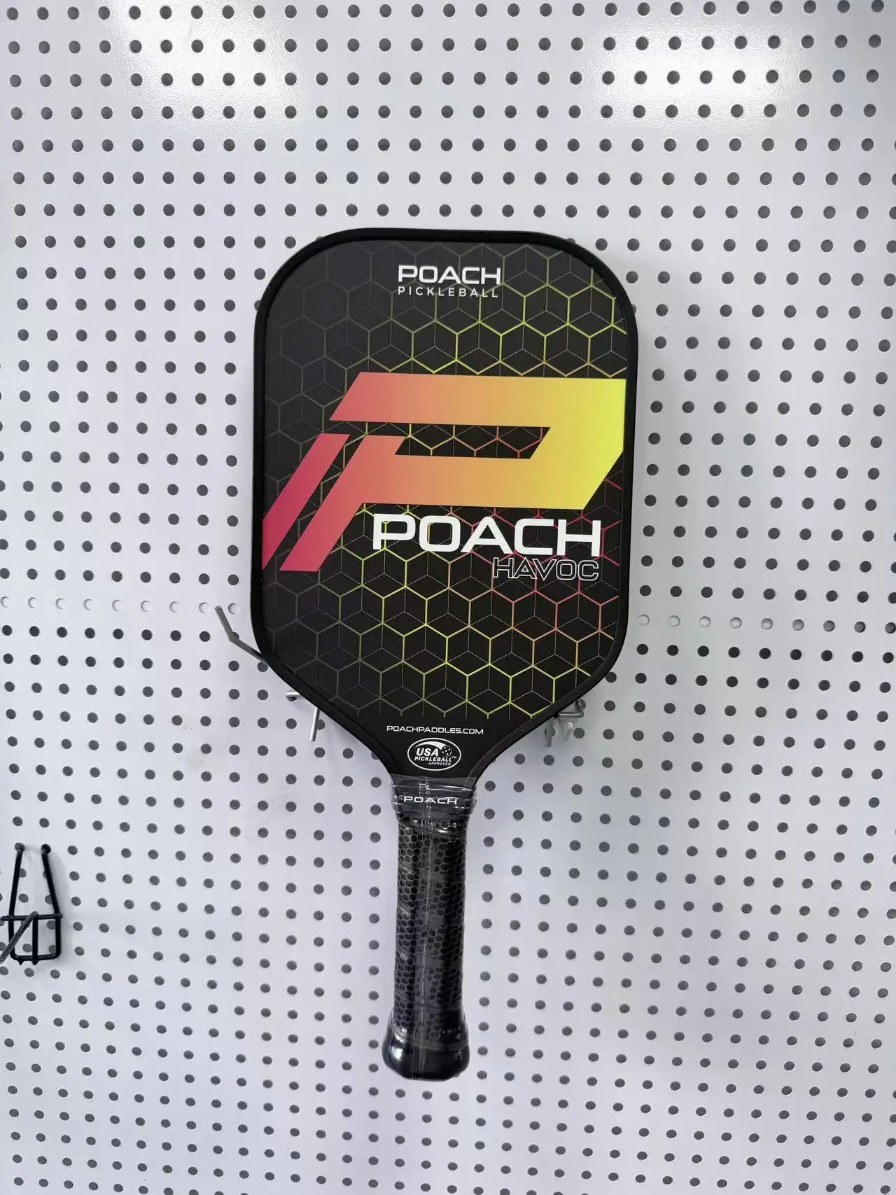 Black Gradient Honeycomb Pickleball Paddle Fiberglass Surface PP Honeycomb Core Lightweight Pickleball Racket Indoor Outdoor Tra