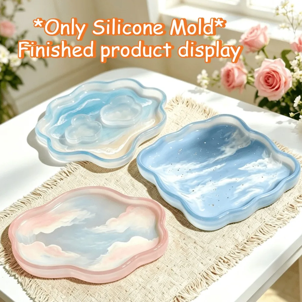 Lace Edge Square Tray Silicone Mould,Perfect Holiday Gift for Crafters, Christmas Halloween Thanksgiving Birthday Gift