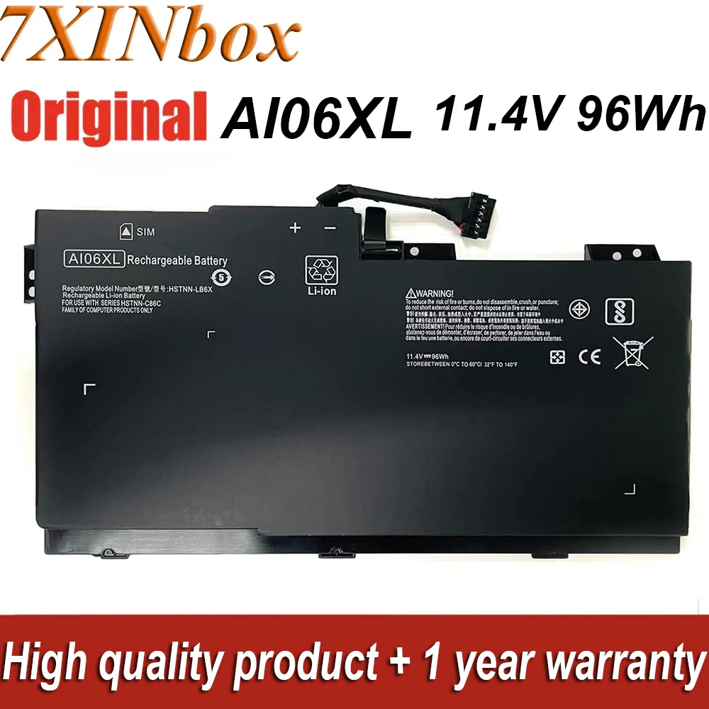 

7XINbox 11.4V 96Wh 7860mAh AI06XL Laptop Battery For HP ZBook 17 G3 T7V62ET V1Q05UT X9T88UT T7V61ET 17 G3 Workstation Series