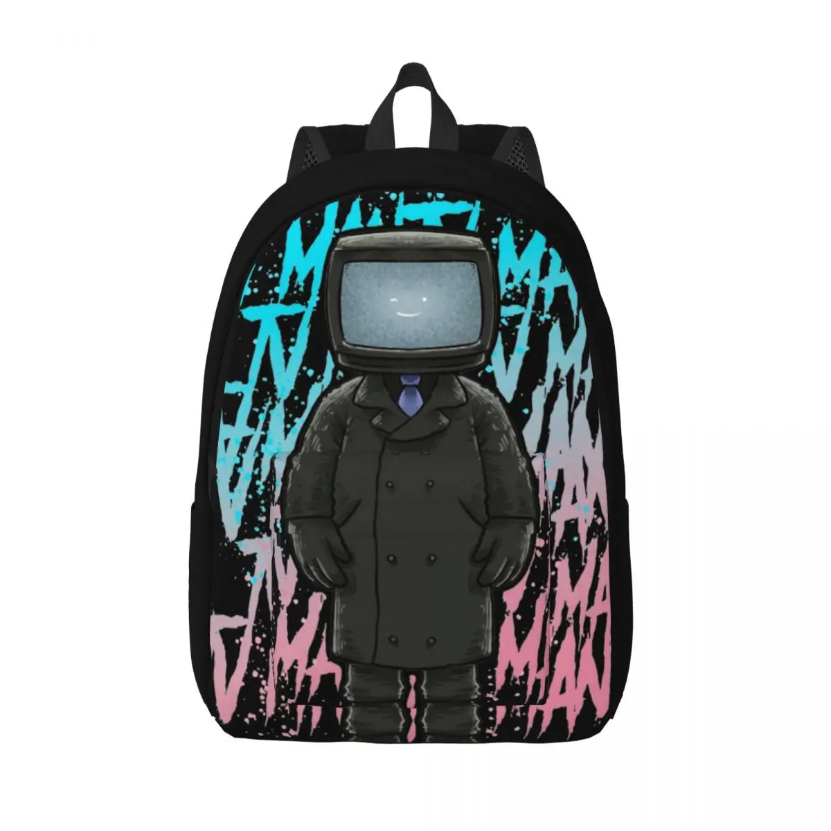 

TV Man Skibidi Toilet Backpack Elementary High College School Student Book Bags Teens Canvas Daypack Travel