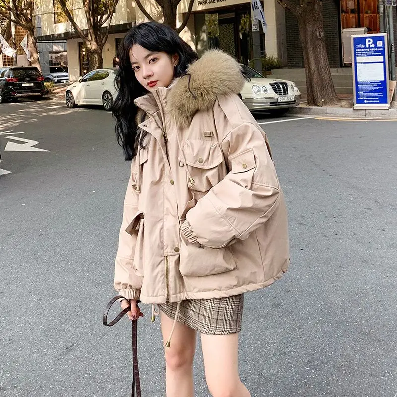 2023 New Women Down Cotton Coat Winter Jacket Female Shortage of Money Parkas Loose and Thickened with Pile Outwear WarmOvercoat