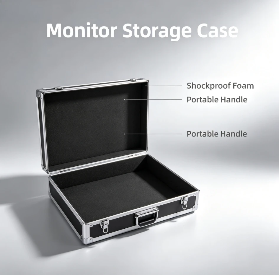 Hard Shell Monitor Carrying Case EVA Protective Display Travel Bag Portable Screen Storage Sleeve Gaming Transportation