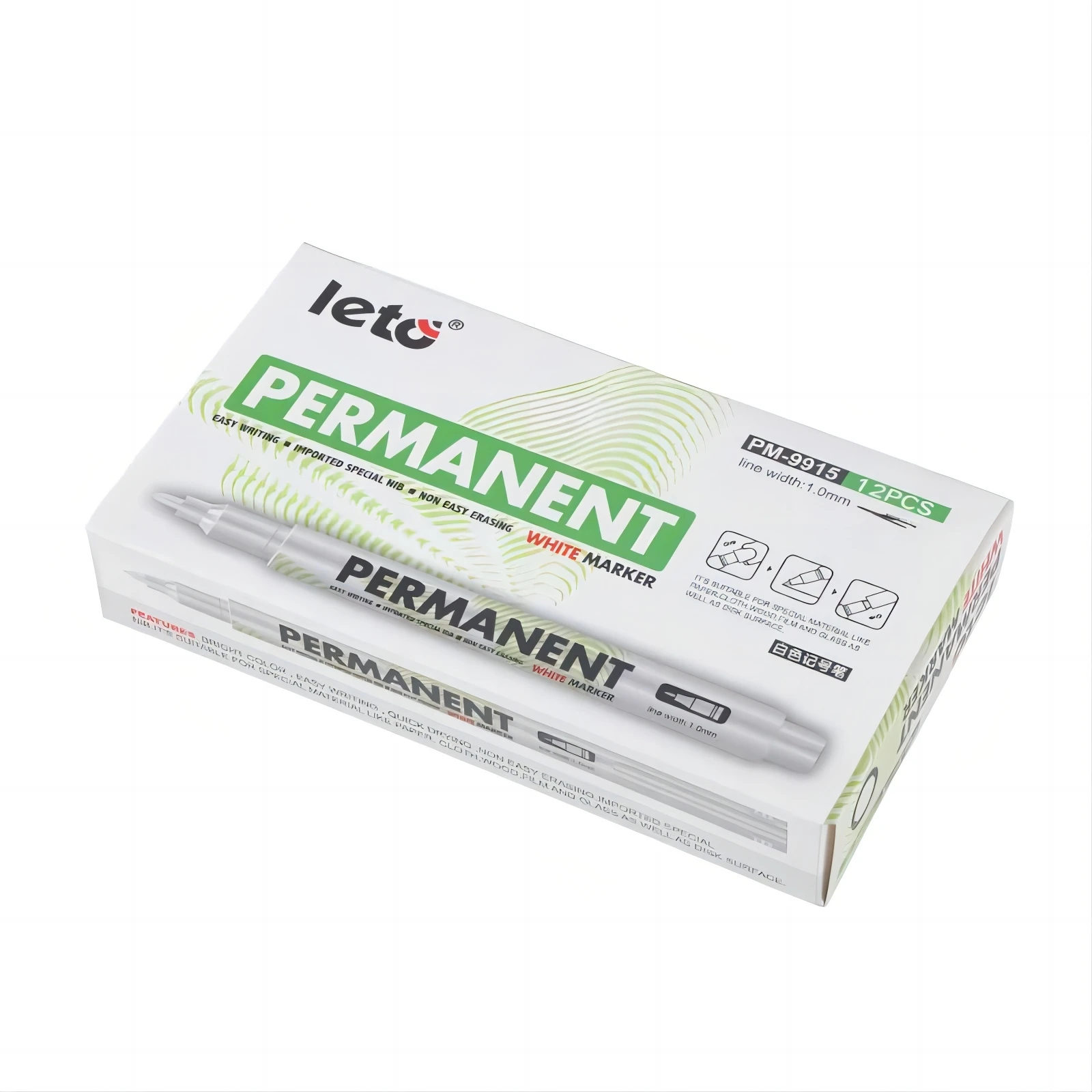 White Marker Pen Set Permanent Waterproof Graffiti Pens for Tire Tyre Tread Painting Notebook Oily Environmental Pen