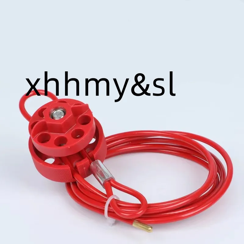 Xhhmy Wheel Cable Lockout Adjustable Universal Cable Lock Steel Wire With PVC Industrial Valve Shutdown Maintenance LOTO Device