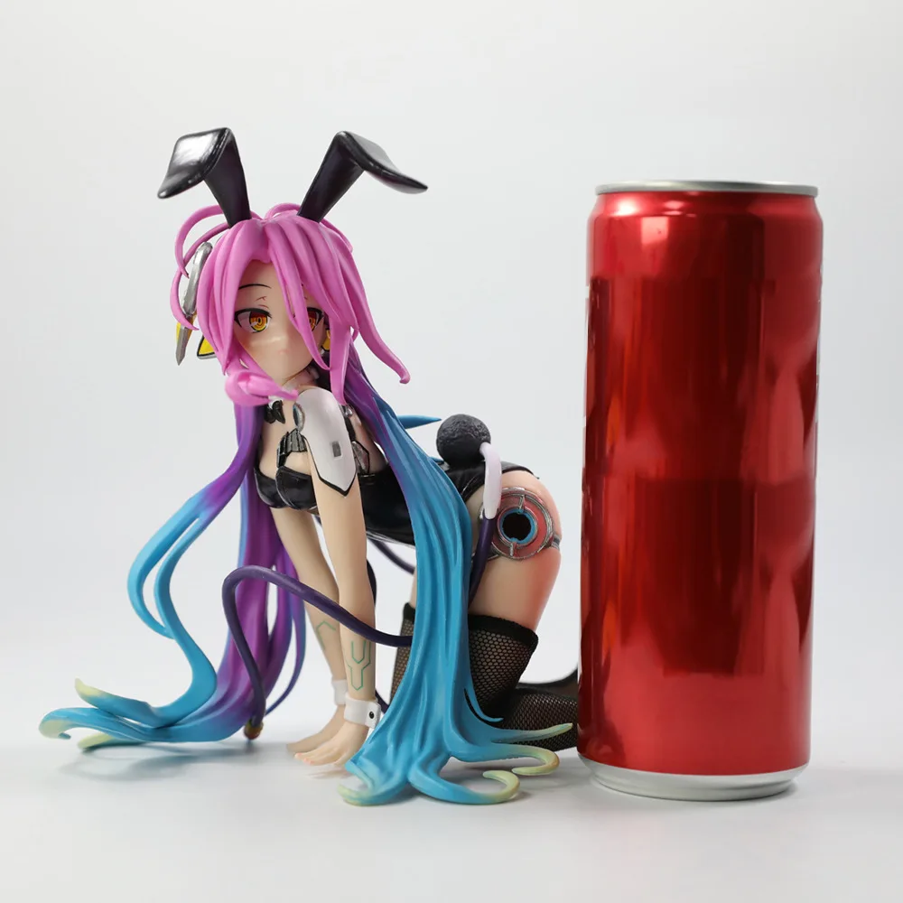 17cm 2025 novo anime sem jogo sem vida shiro sexy coelho menina figura pvc modelo brinquedos boneca suporte do telefone móvel ornamentos presentes