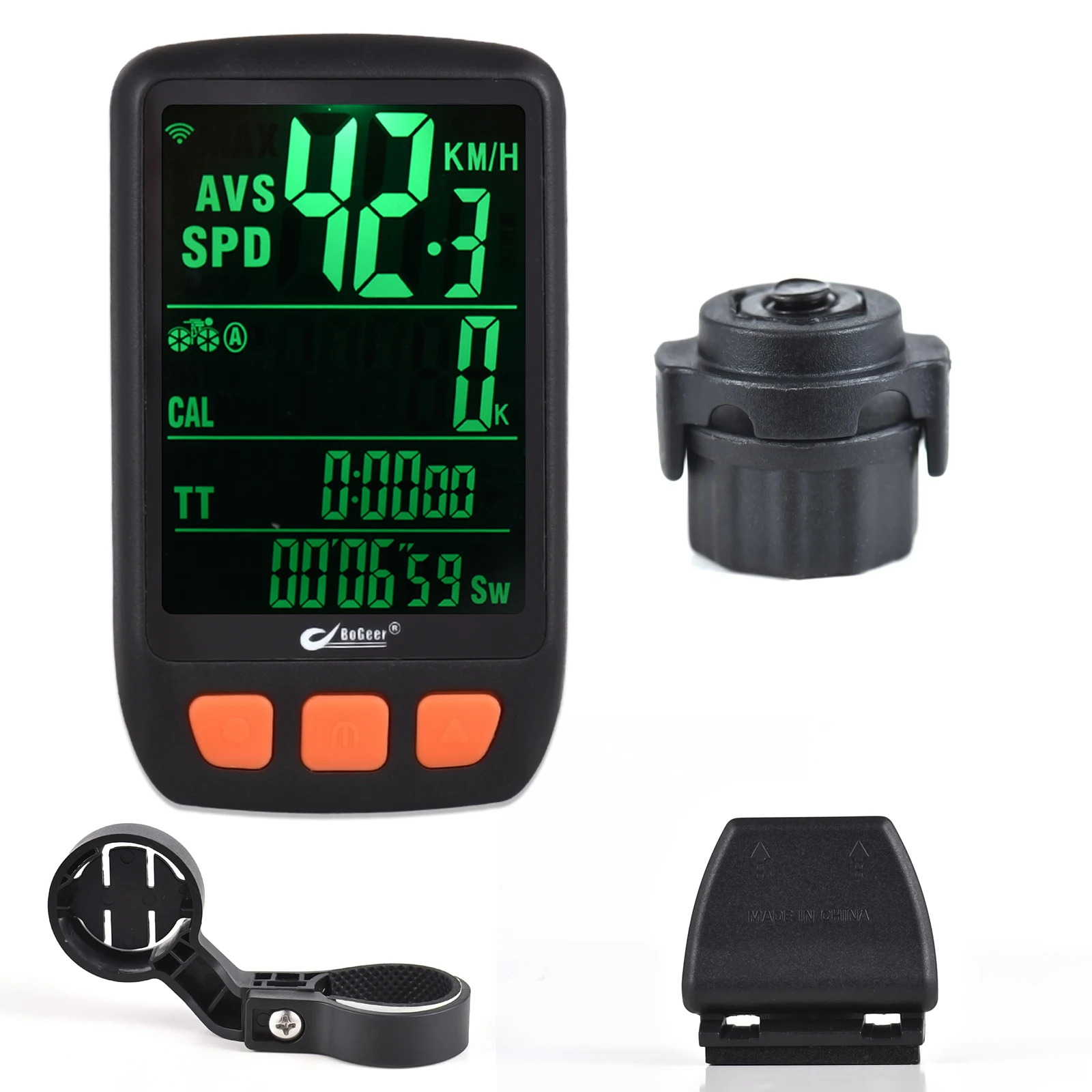 Bicycle Cycle Computer Wireless Digital Bike Speedometer Odometer with Rechargeable Battery Backlight Bike Stopwatch