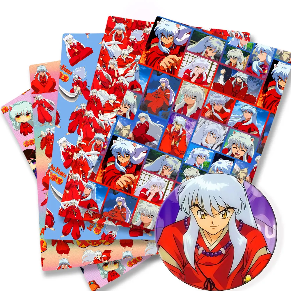 

100 cotton Inuyasha Anime peripherals Fabric 140*50cm DIY Sewing Patchwork Quilting Baby Dress Printed Fabric