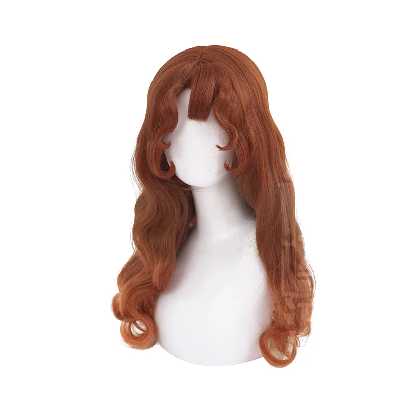 Identitas permainan V gadis kecil Eurydice Wig Cosplay 70cm gradien tahan panas rambut sintetis pesta Halloween Wig Cos + topi Wig