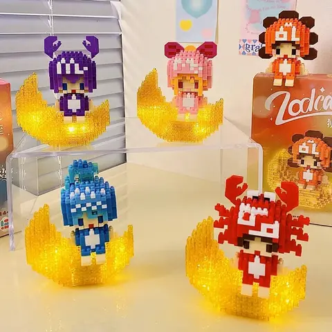LELE Stjärnbilden Väduren Tvillingarna Lejonet Jungfrun Husdjur Dockan Månljus Mini Diamantblock Tegelstenar Byggleksak Present Ingen Ask 8 best sales lele leksak - №5
