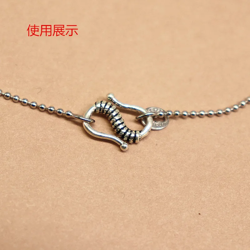 925 Sterling Silver Clasp S-Shaped Hook  DIY Components for Necklace Bracelet Jewelry Findings Making