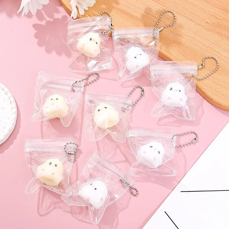 1/2 Stuks Mini Kawaii Trage Rebound Relief Squeeze Speelgoed Sticky TPR Squishy Mini Chick Stress Reliever Speelgoed Squishy nieuwe Fidget Prop