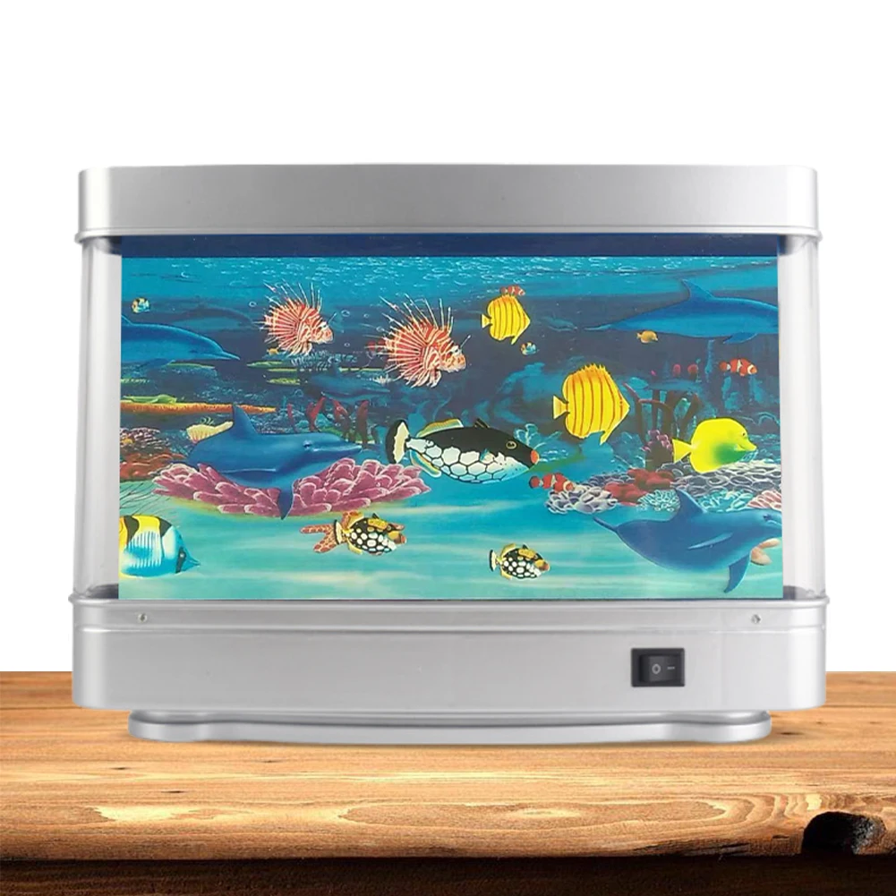 LED Artificial Aquarium Night Light Dynamic Fake Fish Tank Light Tropical Fish Sensory Aquarium Lamp for Home Decor