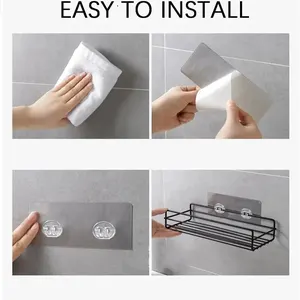 رف تخزين الحمام منظم المطبخ أسود الجرف زاوية الإطار الحديد دش حامل قوس التجميع الحر أفضل 10 عناصر إطار مبيعا - رقم 10