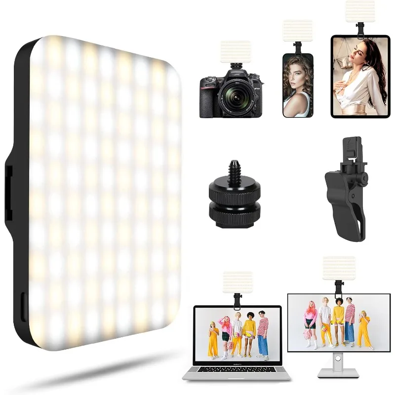 

Selfie Light - BANSINE USB-Rechargeable LED Phone Light - Portable Photo Light with 97+ CRI, Up to 6500K Color Temperature
