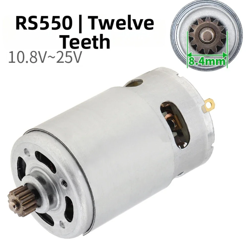 DIY Projects RS550 DC Motor 12 Teeth Pinion High Torque Output Sturdy Construction Easy Installation ABS And Metal