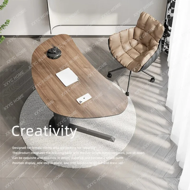 

Designer study desk, computer desk, home student bedroom, creative special-shaped office writing desk
