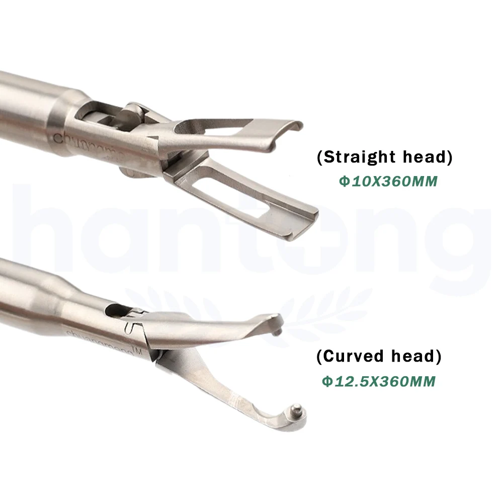 Laparoscopic bulldog Clip applier/Surgical Pug pliers/Renal pedicle blocking forceps Artery Vein Forceps straight Curved head