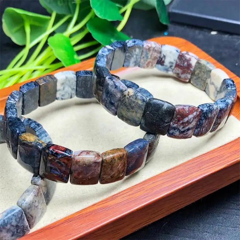 Natural Peter Stone Bangle Bracelet Fashion Women Healing Jewelry Gemstone Reiki Energy Stone Holiday Gift 1PCS 11x14mm