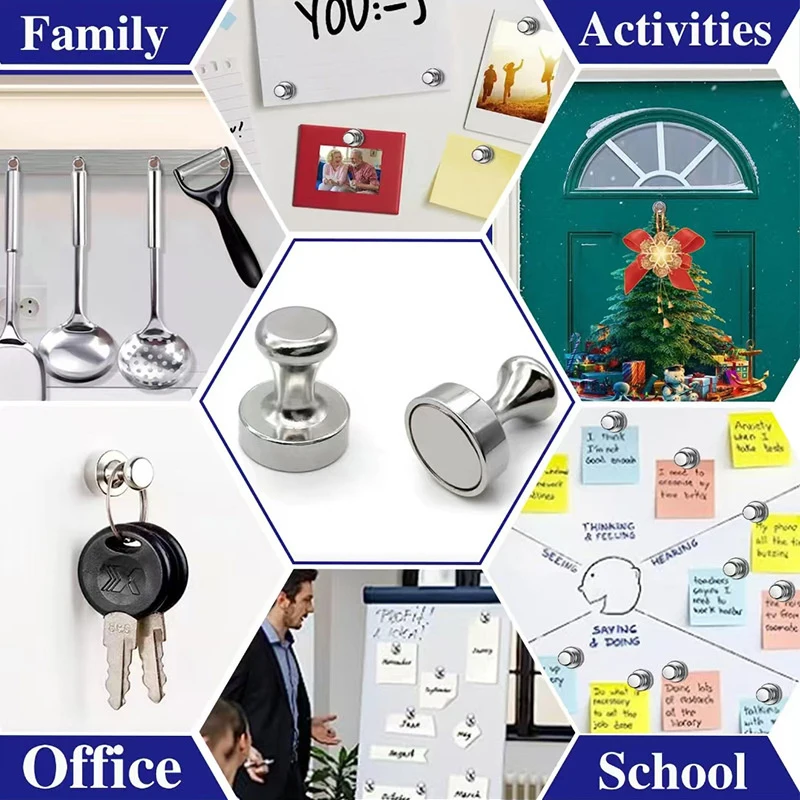 1Set Strong Magnets Fridge Pushpin Home Storage Tools Metal Magnetic Pins Neodymium Magnetic Thumbtacks For Whiteboard Cone