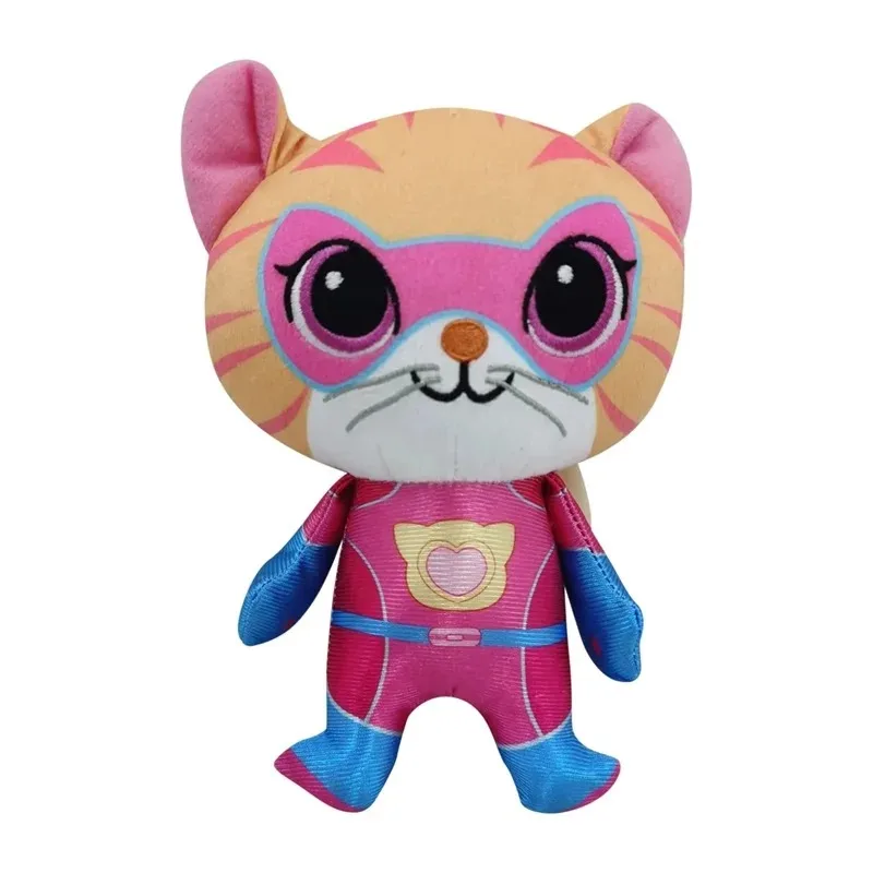 Super Kitty Team Crystal Super Soft Plush Toy Doll Blue Kitten Green Kitten Yellow Kitten Doll Children's Toy Holiday Gift