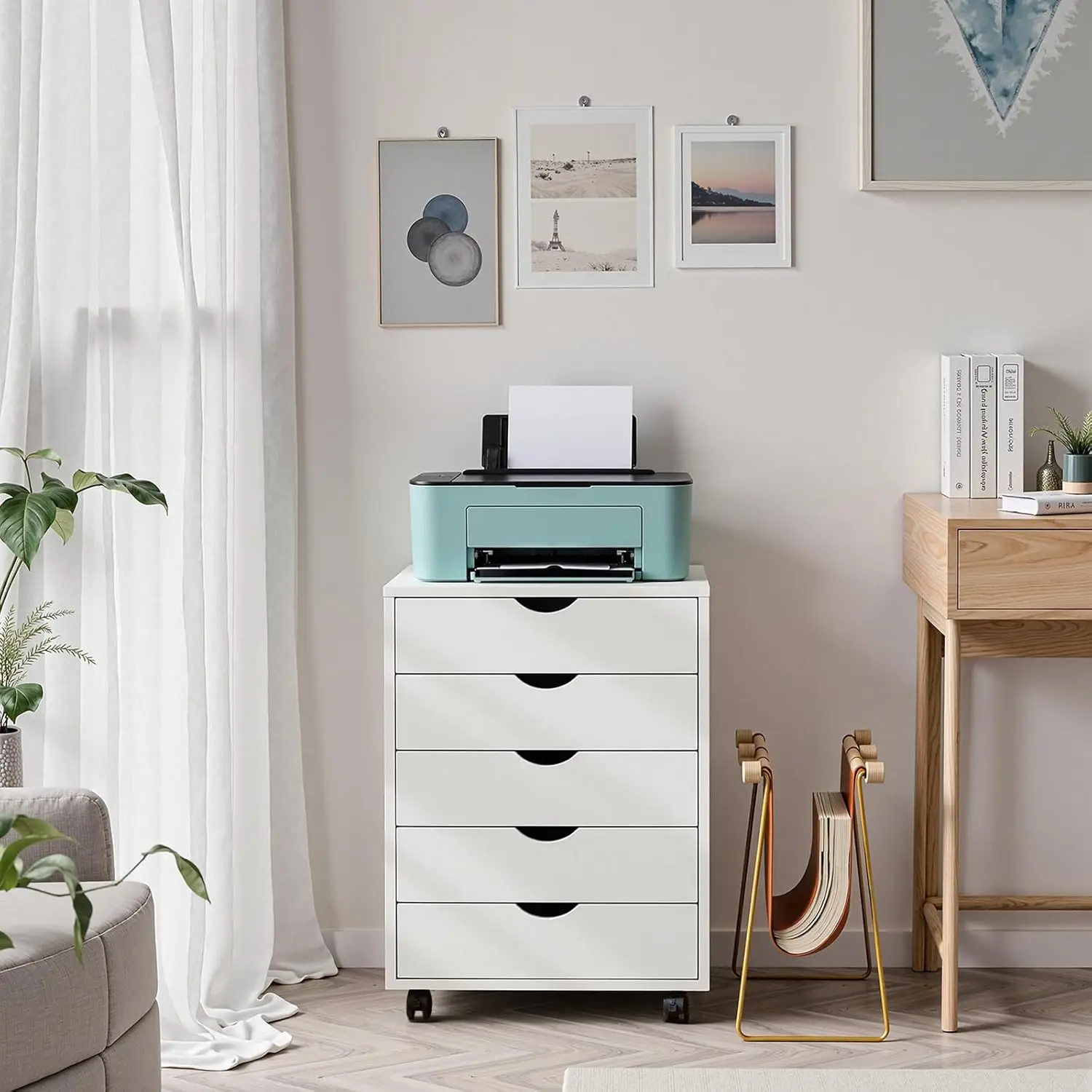 Органайзер с 5-местным черным тканевым ящиком, современный комод для хранения одежды в спальне