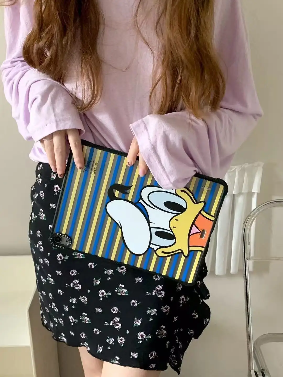 Per iPad Air Case 2025 11th Gen 10th Air4 Air6 Air5 Air7 10.9 10.2 Pro 11 pollici 9.7 Cartoon Donald Duck Custodia protettiva antiurto