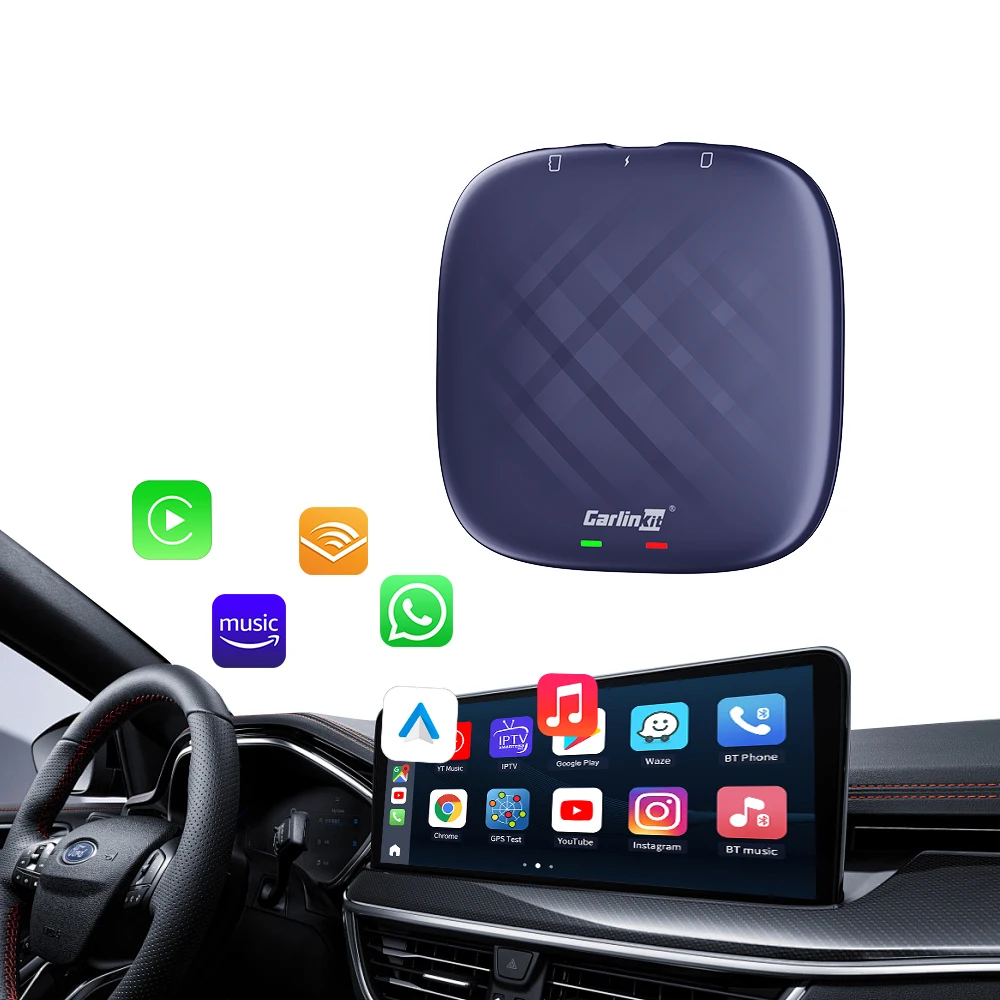 4+64 GB CarPlay AI Box Android 13 CarPlay Wireless Car Play Ai Box Online Car Box Android For Carplay YouTube Netflix