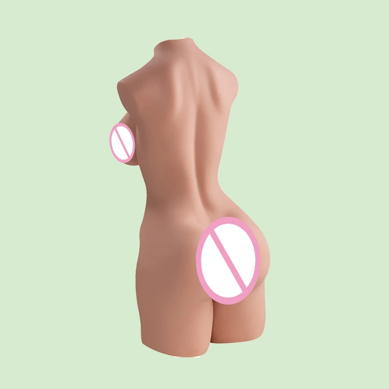 RENHEYUOU Muñeca de medio cuerpo Juguetes sexuales de culo grande Muñecas sexuales realistas Muñeca de goma masculina Vagina 3D Masturbadores masculinos de doble canal sexpuppe