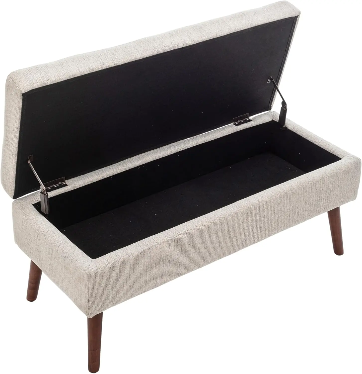 43.3 "Storage Bench,กระจุกเท้าBenchสําหรับปลายเตียง,Entryway Storage Ottoman Bench,สตูลวางเท้าห้องนอนที่นั่งไม้เนื้อแข็ง