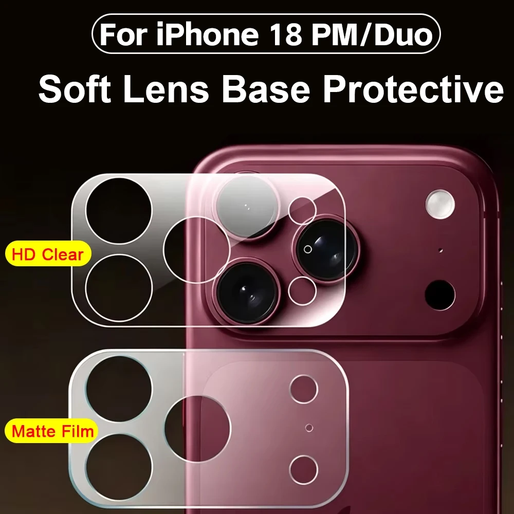 1-4Pcs HD Clear / Matte Soft TPU Hydrogel Film for IPhone 18 Pro Max Duo Transparent Camera Lens Base Protector Ultra-thin Film