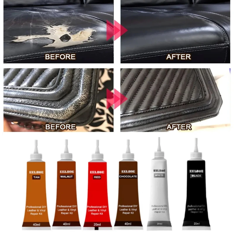 20ml Advanced Leather Repair Gel Color Repair Car Seat Leather Complementary Repair Refurbishing Cream Paste Leather Repair Kit