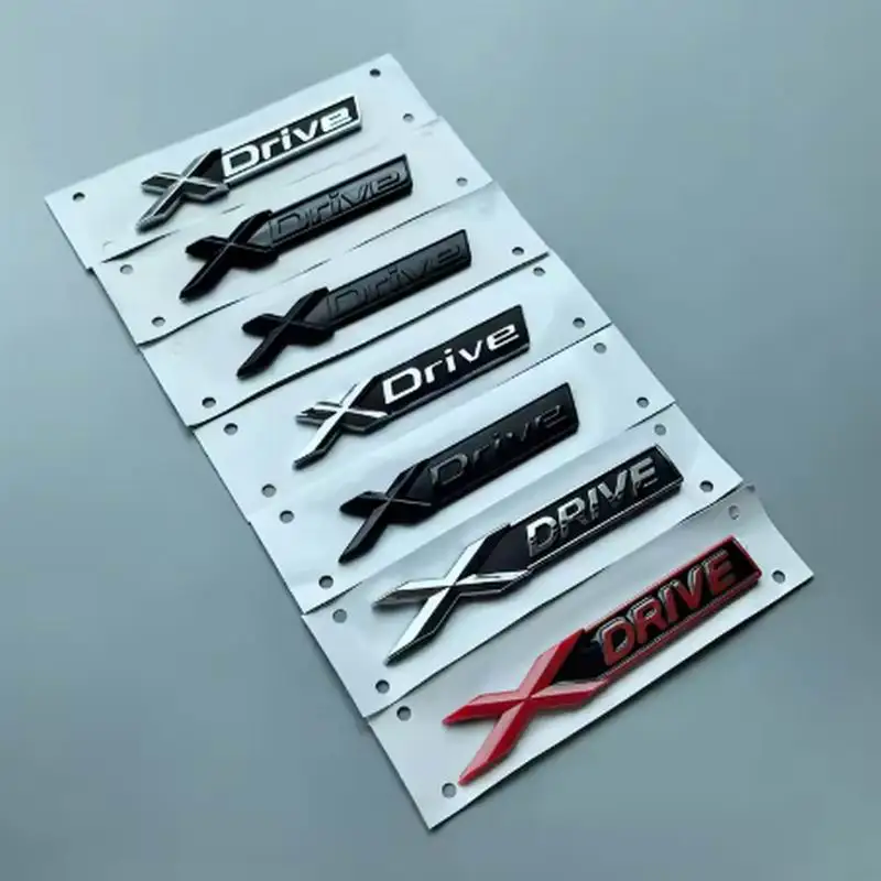 

for New XDrive Old XDRIVE Fender Trunk ABS Car Emblem Badge for X1 X3 X4 X5 X6 X7 Logo Sticker Chrome Matte Glossy Black Red