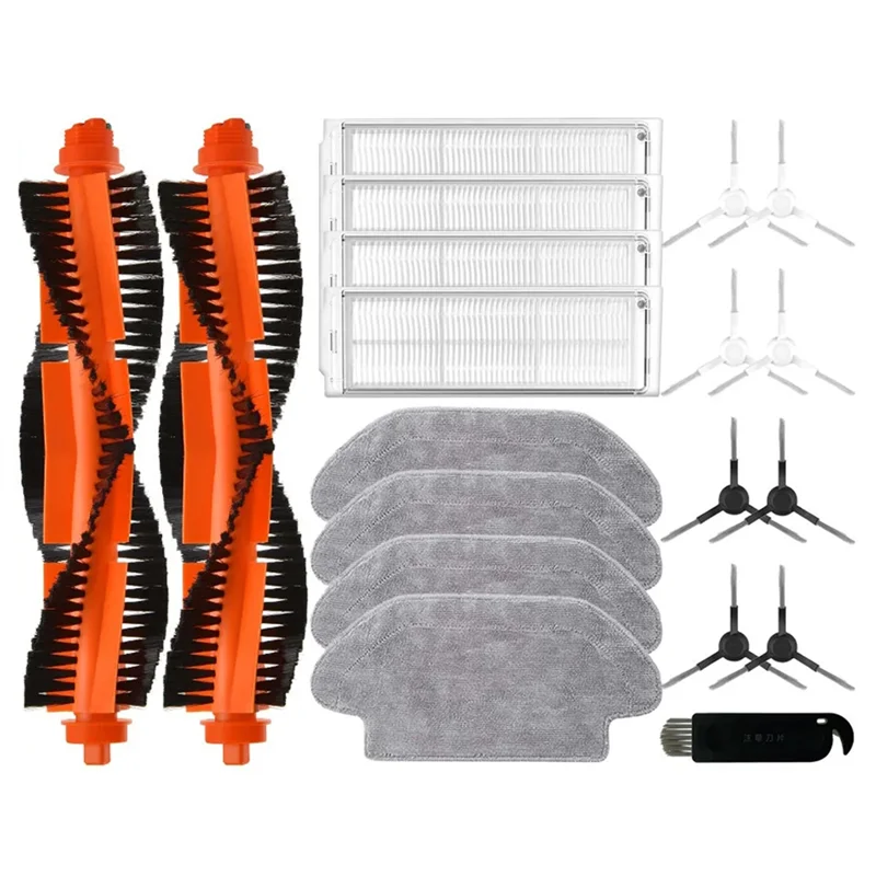 M04K لـ Xiaomi Mi Robot Vacuum Mop 2S / Mop P / Mop Pro / XMSTJQR2S / STYTJ02YM أجزاء فرشاة جانبية رئيسية فلتر Hepa ممسحة قماش