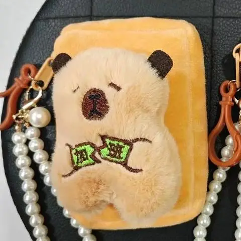 

Креативный милый капибара аниме плюшевый мини-кошелек для монет мультяшная сумка для хранения наушников сумка для мелочи с подвеской