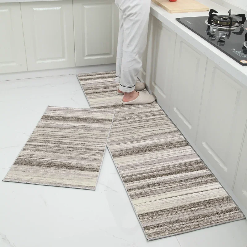 Kitchen Floor Mats Water-Absorbing Oil-Absorbing Non-Slip Nordic Modern Minimalist Style Bathroom Washable Carpets