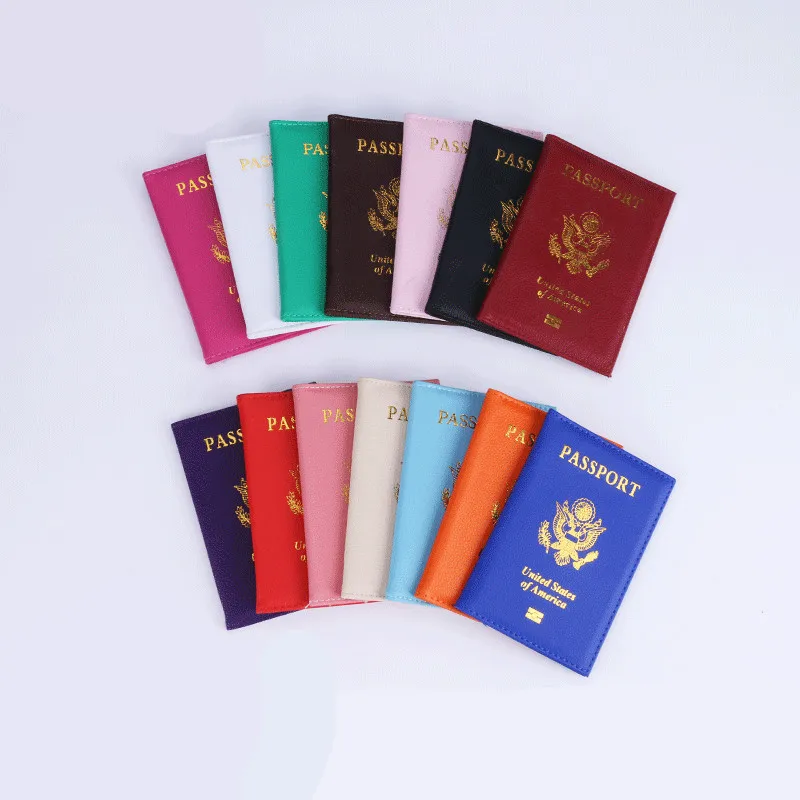 US Passport Cover PU Leather Passport Holder Protector Document Business Credit ID Cards Wallet Case Organizer Travel Accessory