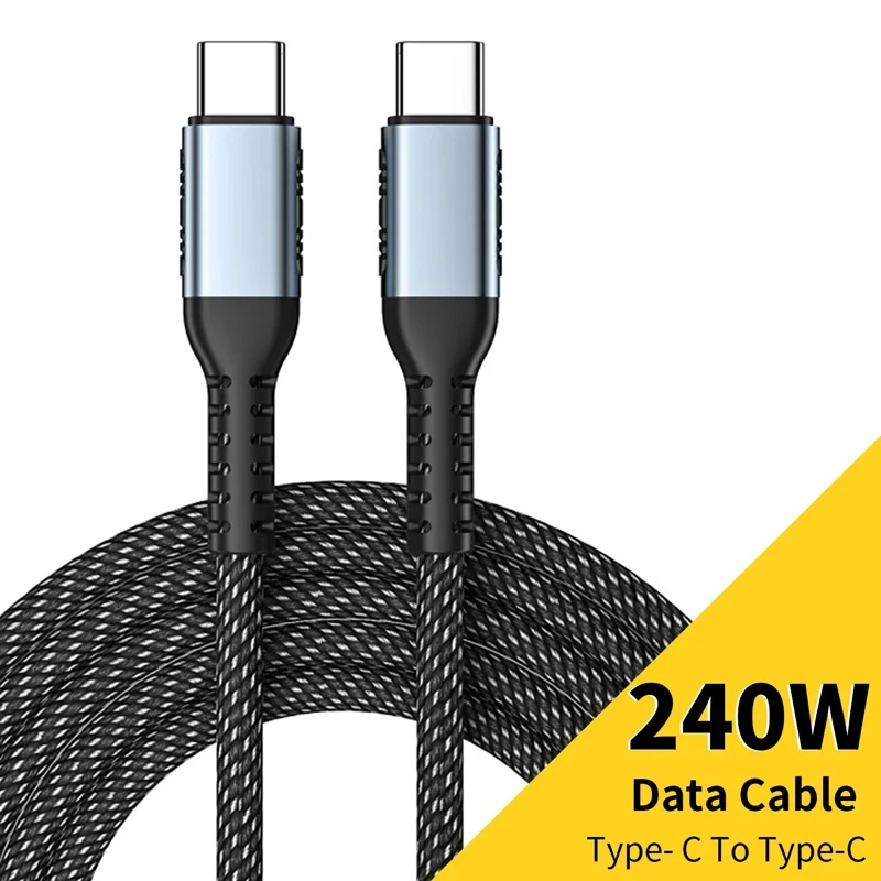 PD 240W Ultra Fast Charge USB C Type-c Data Cable  6-core E-Marker Chip Cord For iPhone 15 Samsung Huawei Xiaomi MacBook Pro