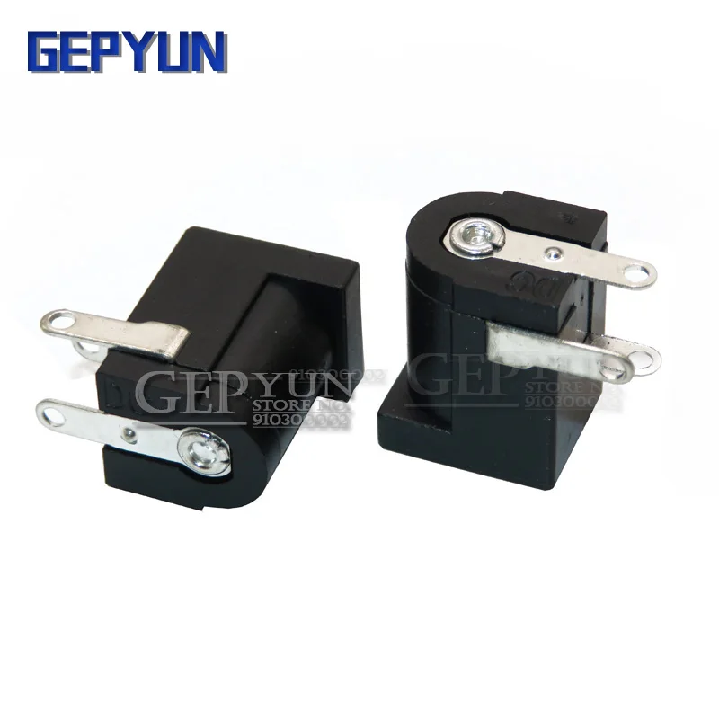 10PCS DC-005 Black and White DC Power Jack Socket Connector DC005 5.5*2.1mm 2.1 socket Round the needle new Gepyun