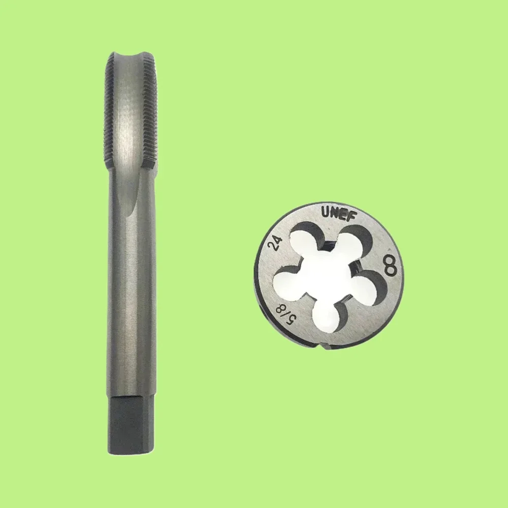 5/8-24 مجموعة الصنبور والقالب RH، قالب الحنفية، الموضوع HSS، 5/8x24 مجموعة الصنبور UNEF اليد اليمنى، أداة الخيط #1