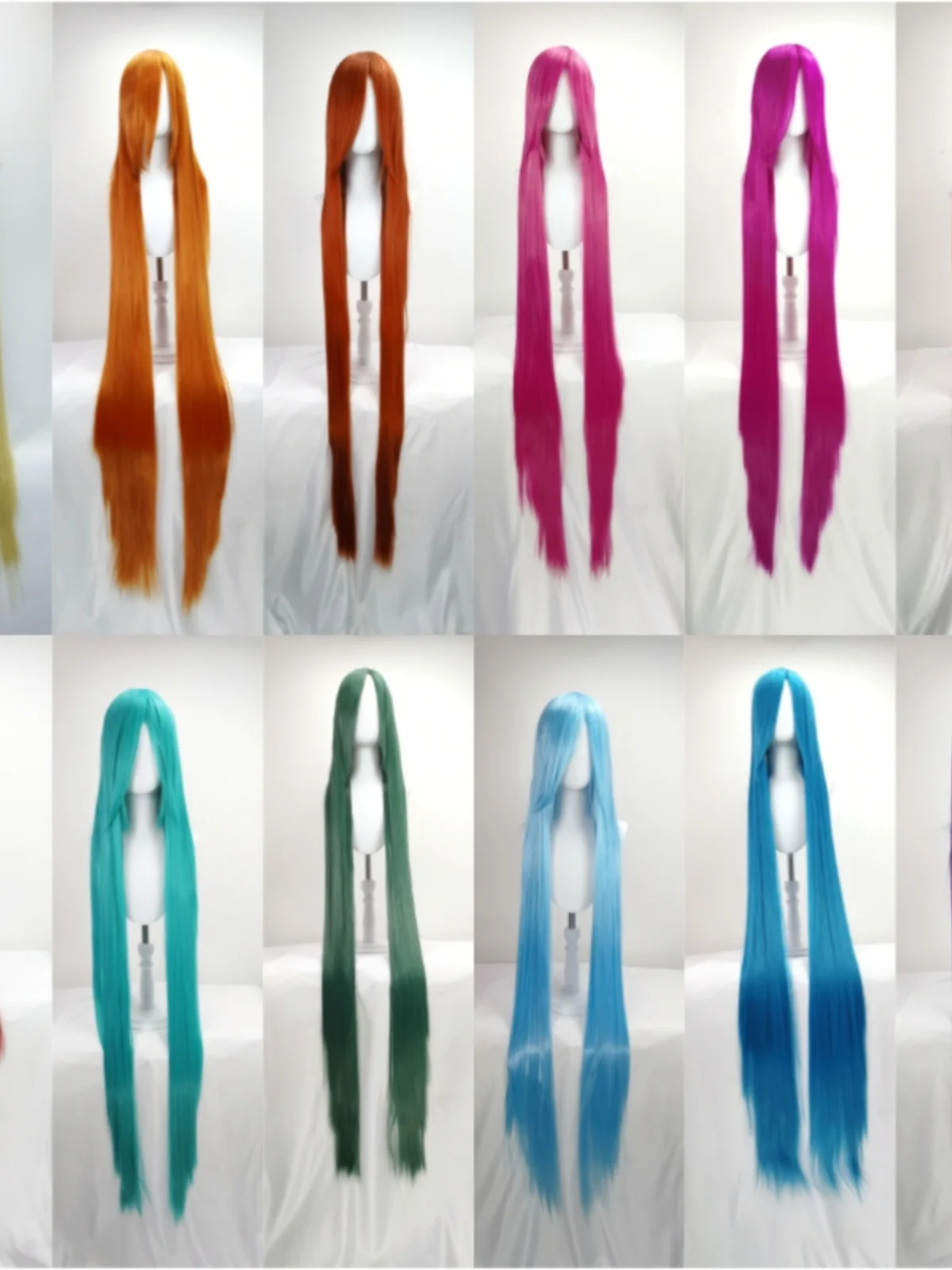 

50cm Long Straight Cosplay Wig Various Colors Available One Meter Five Length Virtual Universal Fake Hair for Anime Characters