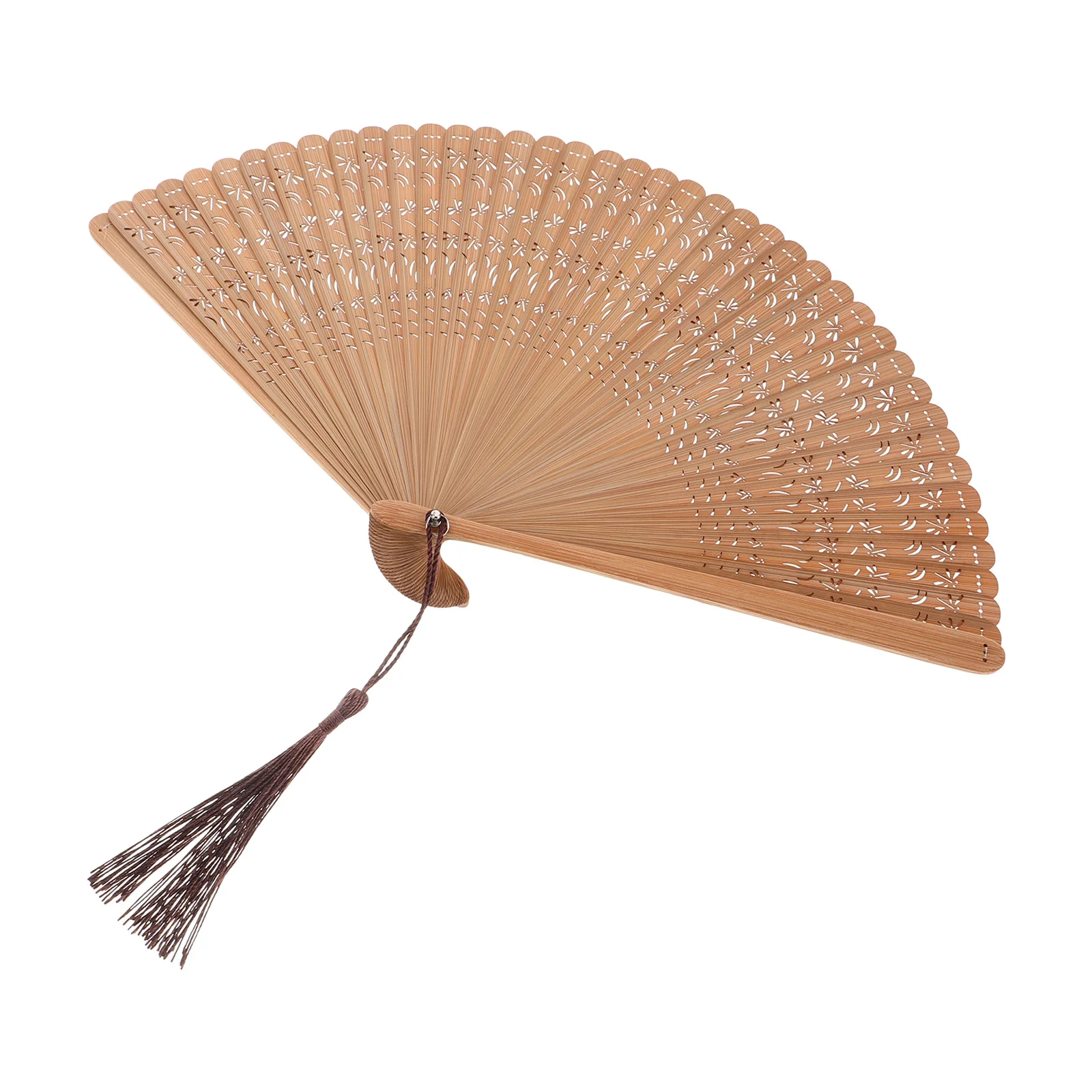 

Mini Black Bamboo Folding Fan Hollow-Out Design Handheld Portable Fan Traditional Chinese Style Perfect for Summer Hanfu Wedding