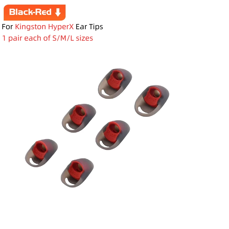 Para kingston hyperx cloud fones de ouvido substituição dicas-tampas de silicone macio, isolamento de ruído e ajuste seguro peças de fone de ouvido