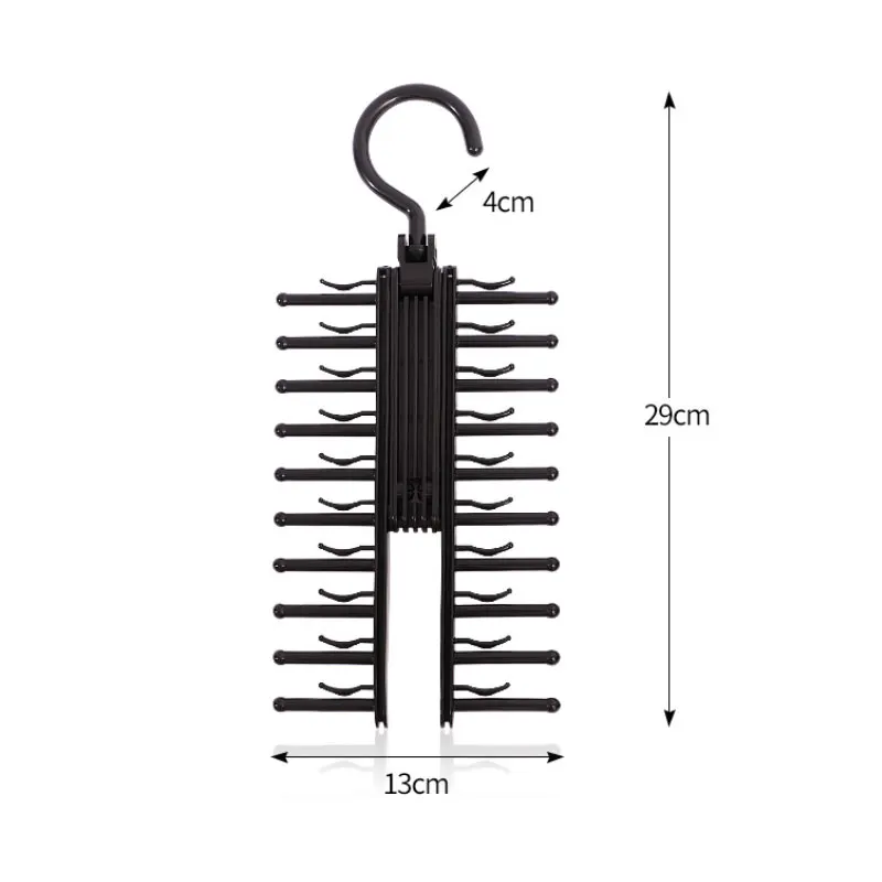 ปรับ Tie Storage Rack 360องศาหมุนในครัวเรือน Tie ชั้นวางผ้าพันคอผ้าพันคอ Artifact ตู้ Organizer แขวน