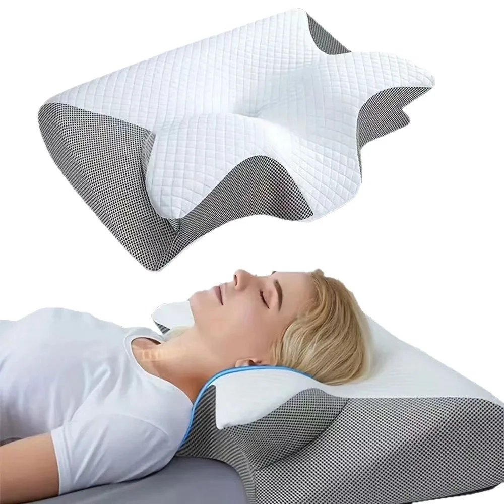 Scientifically Partitioned Memory Foam Pillow Home Use Neck Support Zero Pressure Slow Rebound Memory Foam Pillow