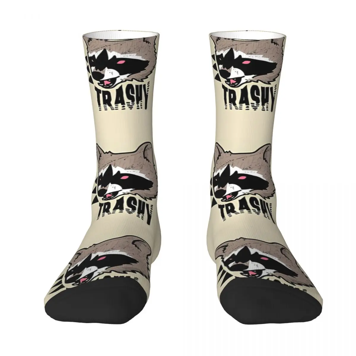 Trashy Bandit Rascal Raccoon Unisex Winter Socks Hip Hop Happy Socks Street Style Crazy Sock