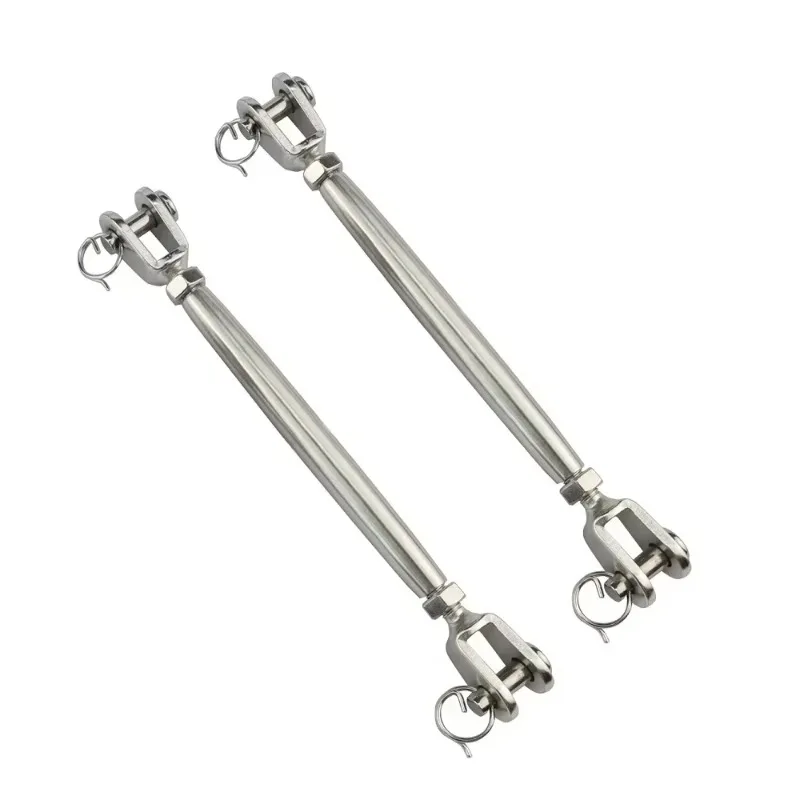 2PCS 316 Stainless Steel Closed Body Sailboat Rigging Hardware Turnbuckles M5 M6 M8 Cable Railing Jaw And Jaw Type Turnbuckle e