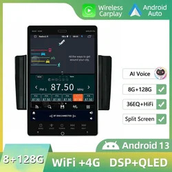 10'' Electric rotation Vertical Screen Car Radio 2 Din Android Multimedia Player GPS Navigation Autoradio Carplay Android Auto
