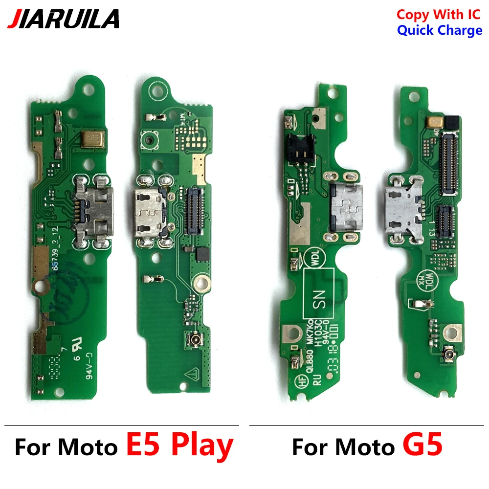 Conector de puerto de carga USB, placa de carga, Cable flexible para Moto G5, G71, E6S, E4 Plus, G4, E5, Play Go One Action Vision, 50 piezas