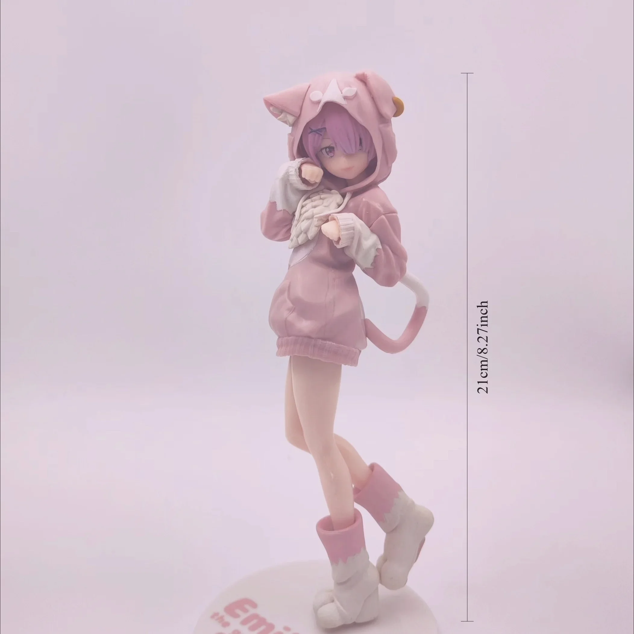 Anime re: a vida em um mundo diferente do zero kawaii rem figura ram pvc modelo emilia estatueta hobbies brinquedos para presente de aniversário